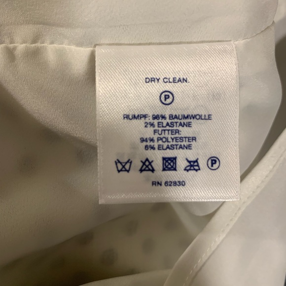 Lands End white shift dress with black polka dots. size 10. Pleated w/ pockets - Picture 9 of 11